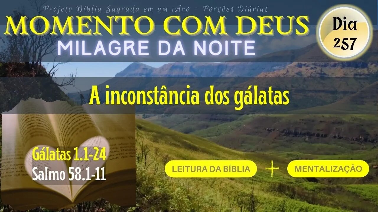 MOMENTO COM DEUS - MILAGRE DA MANHÃ - Dia 257/365 #biblia