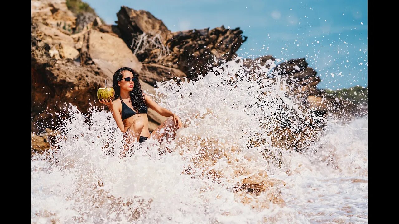 Photographer, Model, and Videographer Getting Wiped Out by Waves