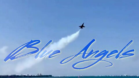 Blue Angels F-18 Hornet practicing at the Chicago Air and Water Show 2017