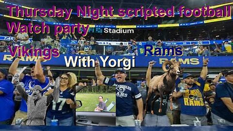 Vikings rams watch party with Yorgi