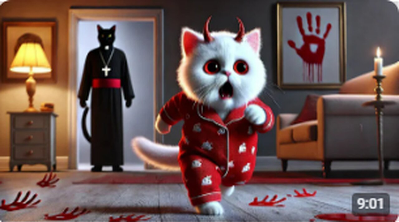 "The Adorable Cat Who Saw the Devil: A Mysterious Encounter at Home"