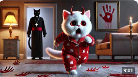 "The Adorable Cat Who Saw the Devil: A Mysterious Encounter at Home"