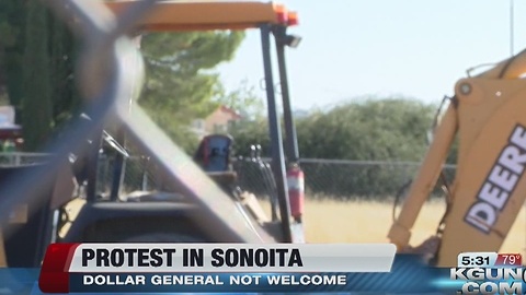 Sonoita residents protest the construction of a Dollar General in their town