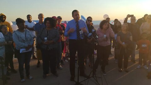 The candlelight vigil in memory of Oliver Bondarev, Liliana Merdy, &Zachary Merdy 9/15/2022