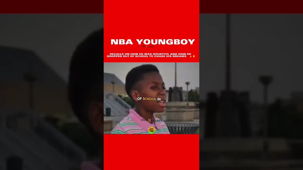 #nbayoungboy “I use to doubt myself, I didn’t think it would Happen. I dropped out of school in 9th”