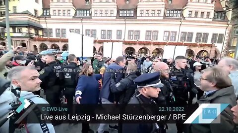 Leipziger Polizei versucht islamkritische Versammlung zu beenden BPE Kundgebung Leipzig