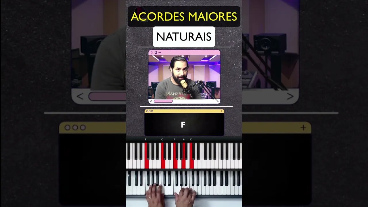 Acordes maiores no teclado - parte 1