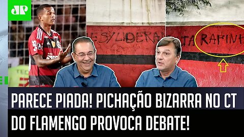 "Isso é UMA BOBAGEM! UMA BESTEIRA!" PICHAÇÃO BIZARRA no muro do Flamengo CHAMA A ATENÇÃO!