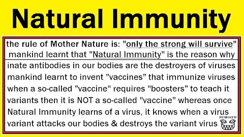 Natural Immunity is the Eye of the Tiger