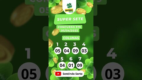 🍀 Resultado SUPER SETE 379 | 05/04/23 | Sentindo Sorte #shorts