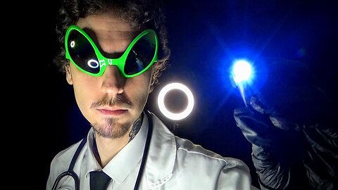 ASMR CRANIAL NERVE EXAM by ALIEN(?) DOCTOR - LIGHT TRIGGERS, EYE & EAR EXAMINATION, HEARING TEST