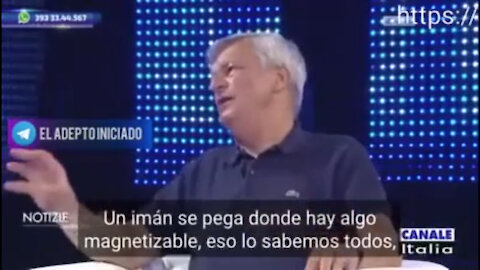 El nanopatólogo italiano Stefano habla sobre el magnetismo de las inyecciones