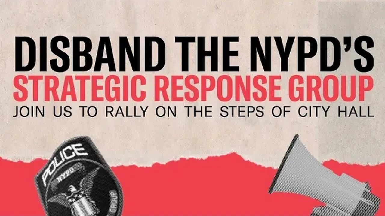 #disbandSRG Disband NYPD SRG Disband NYPD Strategic Response Unit 1/23 @NYCLU