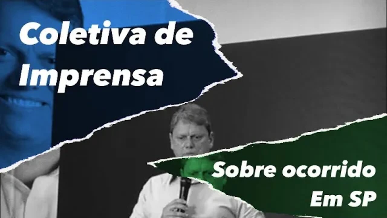 Coletiva de imprensa de Tarcísio sobre ocorrido em evento em São Paulo