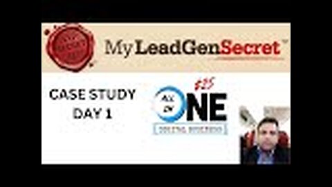 $1000 Per Month Case Study Day 1 My $25 All In One Business My LeadGen Secret