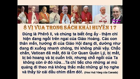 Chắc chắn Vatican đã mất, Cơ Quan Quản Lý bị mất, bị bỏ hoang, Trump được Tuyên Bố là Tổng Thống.