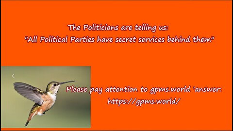 "All Political Parties have secret services behind them" October 2, 2023