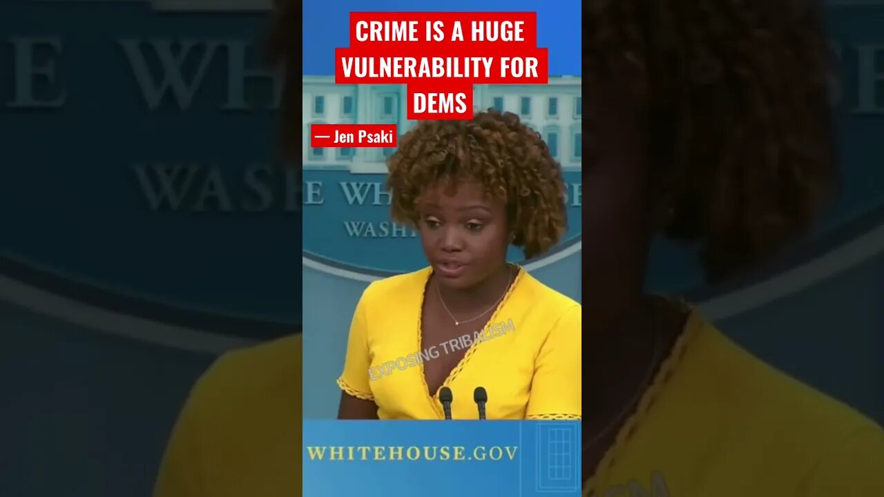 Jen Psaki “ crime is a huge vulnerability for Democrats” #Doocy