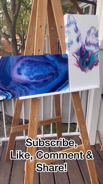 SALE #19 Galxay Pour and Abstract Flowers #art #shorts