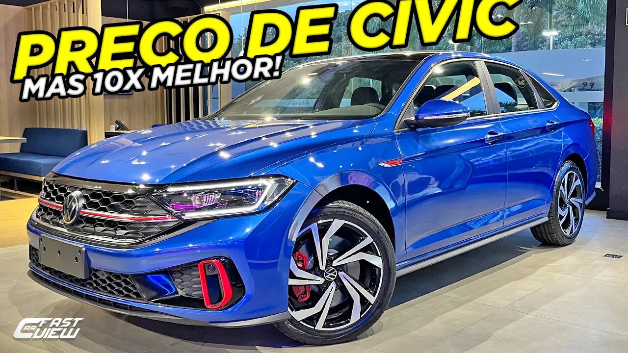 NOVO VOLKSWAGEN JETTA GLI 2023 +BARATO, POTENTE E BONITO QUE CIVIC HÍBRIDO É A MELHOR OPÇÃO DE SEDAN