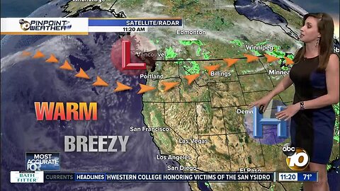 10News Pinpoint Weather with Meteorologist Megan Parry