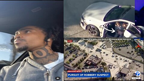 Rollin 40's Crip Member Takes His Infant on a High-Speed Chase live on IG