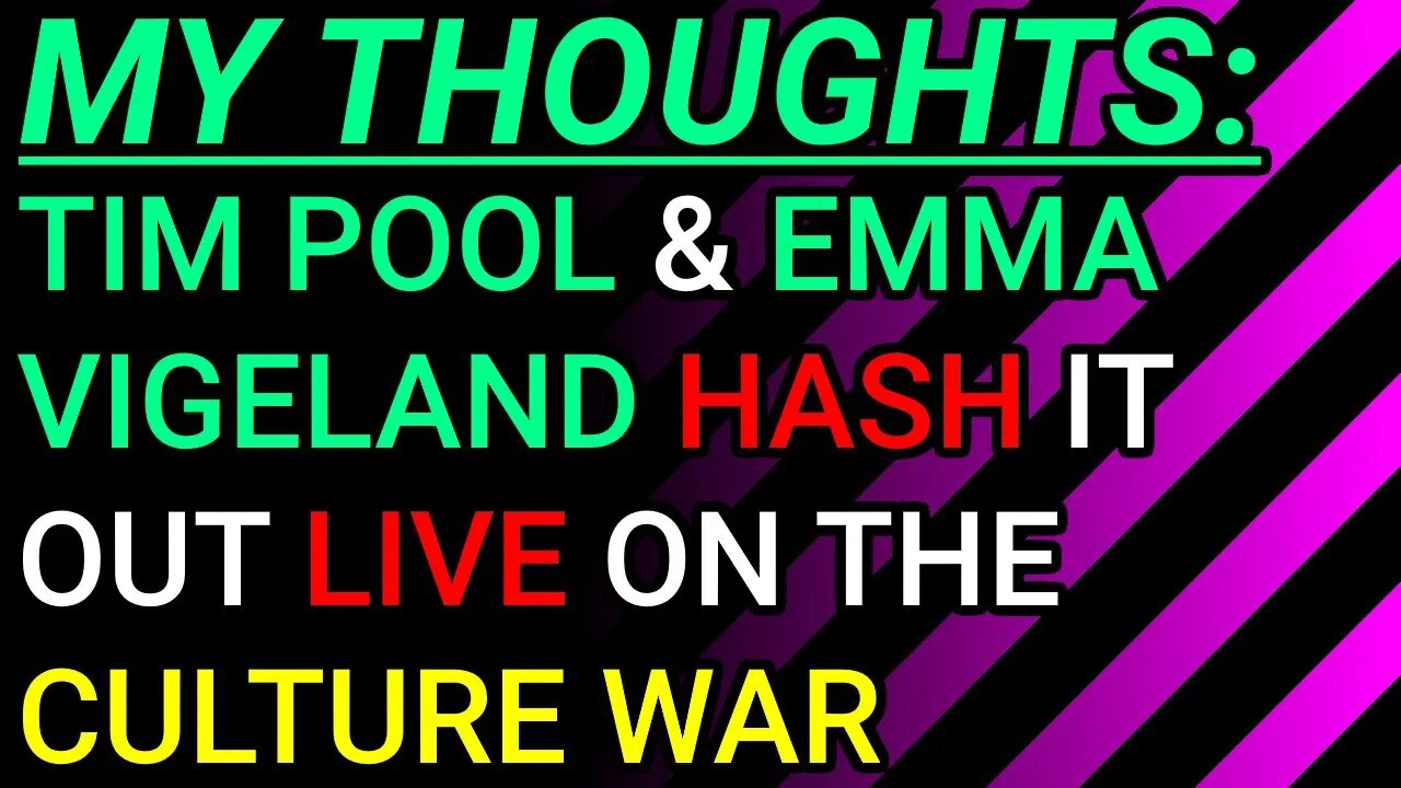 My Thoughts: I Break Down The Debate Between Tim Pool And Emma Vigeland (Majority Report) Part 1/2