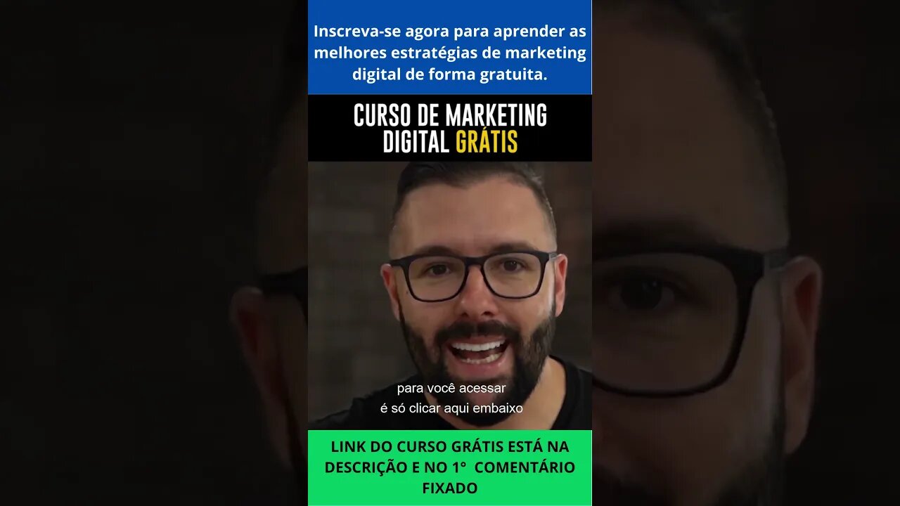 Descubra as estratégias de marketing digital com o curso gratuito do Alex Vargas.#Shorts