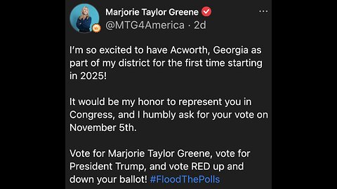 VOTE FOR REP. MARJORIE TAYLOR GREENE💝🇺🇸🗳️VOTE FOR PRESIDENT TRUMP💜🇺🇸🗳️🏛️💫