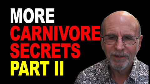 I share more of my techniques of SUCCESS ON CARNIVORE - PART II
