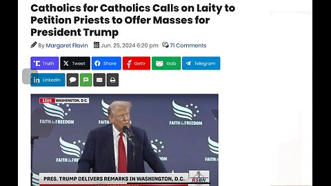 Catholics for Catholics Calls on Laity to Petition Priests to Offer Masses for President Trump