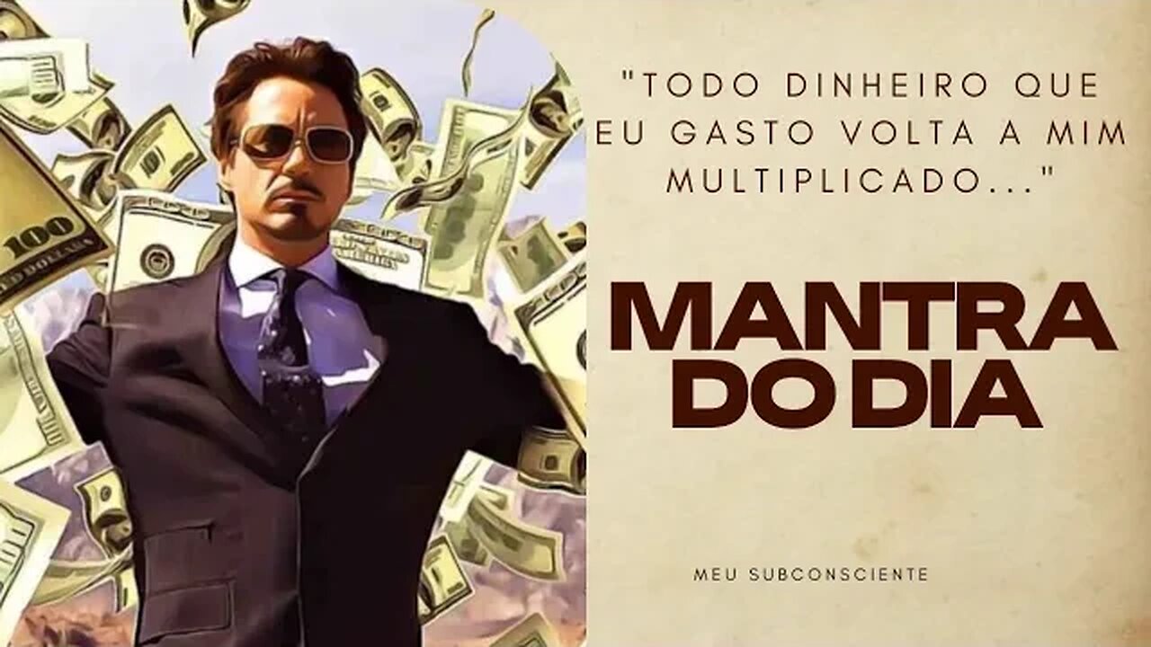 MANTRA DO DIA - Todo dinheiro que eu gasto volta a mim multiplicado #mantra #leidaatração