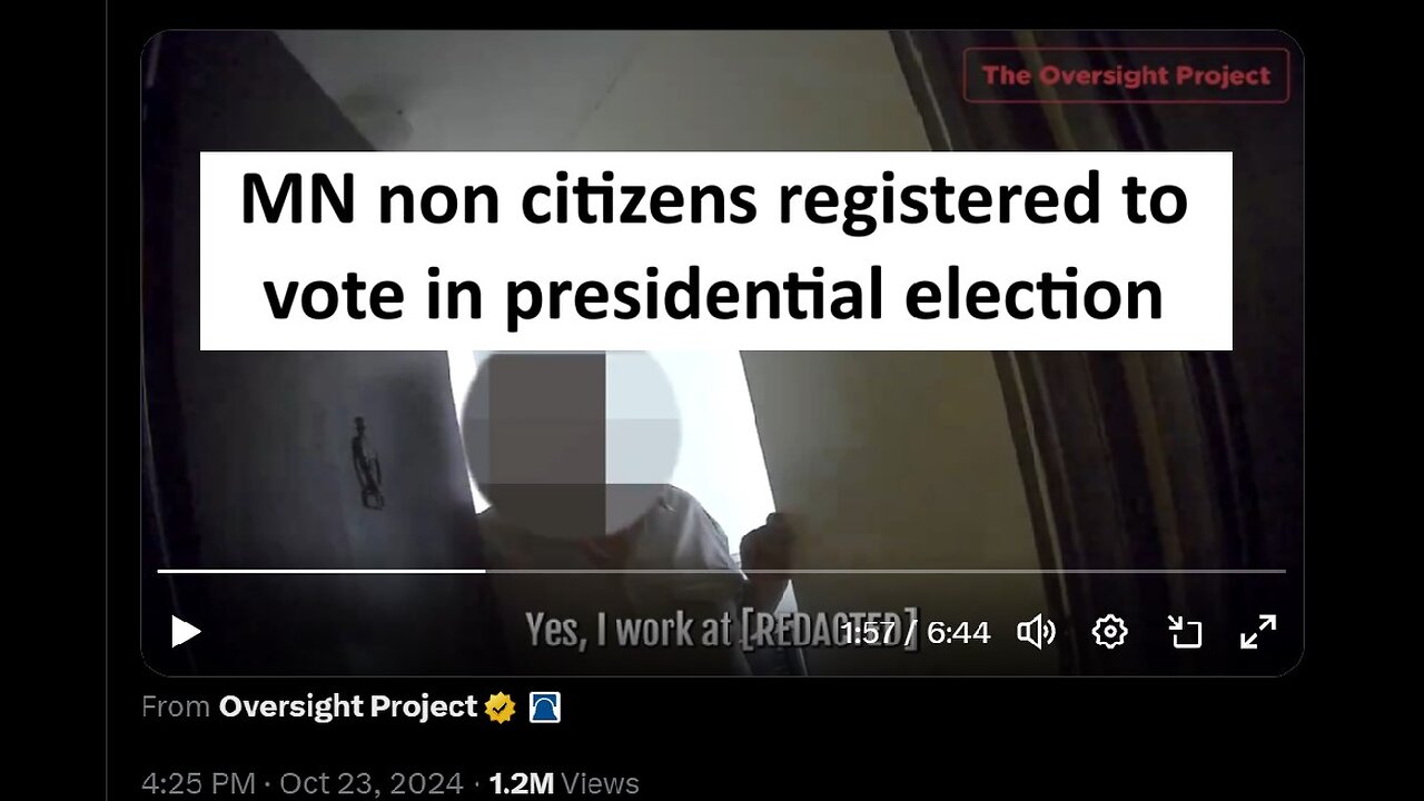 Non citizens in MN say they are registered to vote