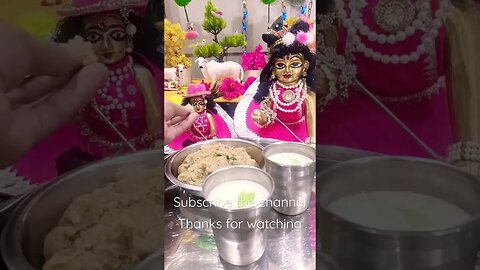 Jai Shri Krishna eating bhog #devotional #youtube #youtubeshorts #youtuber #foodie #religion