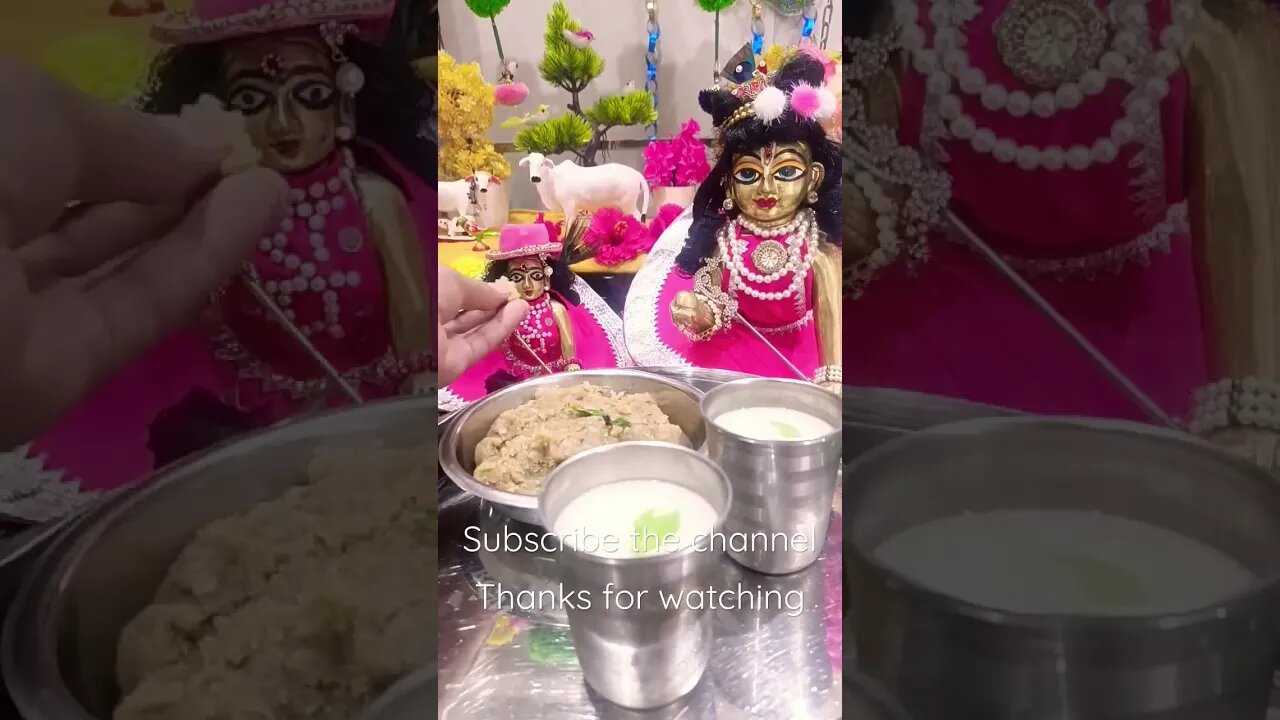 Jai Shri Krishna eating bhog #devotional #youtube #youtubeshorts #youtuber #foodie #religion