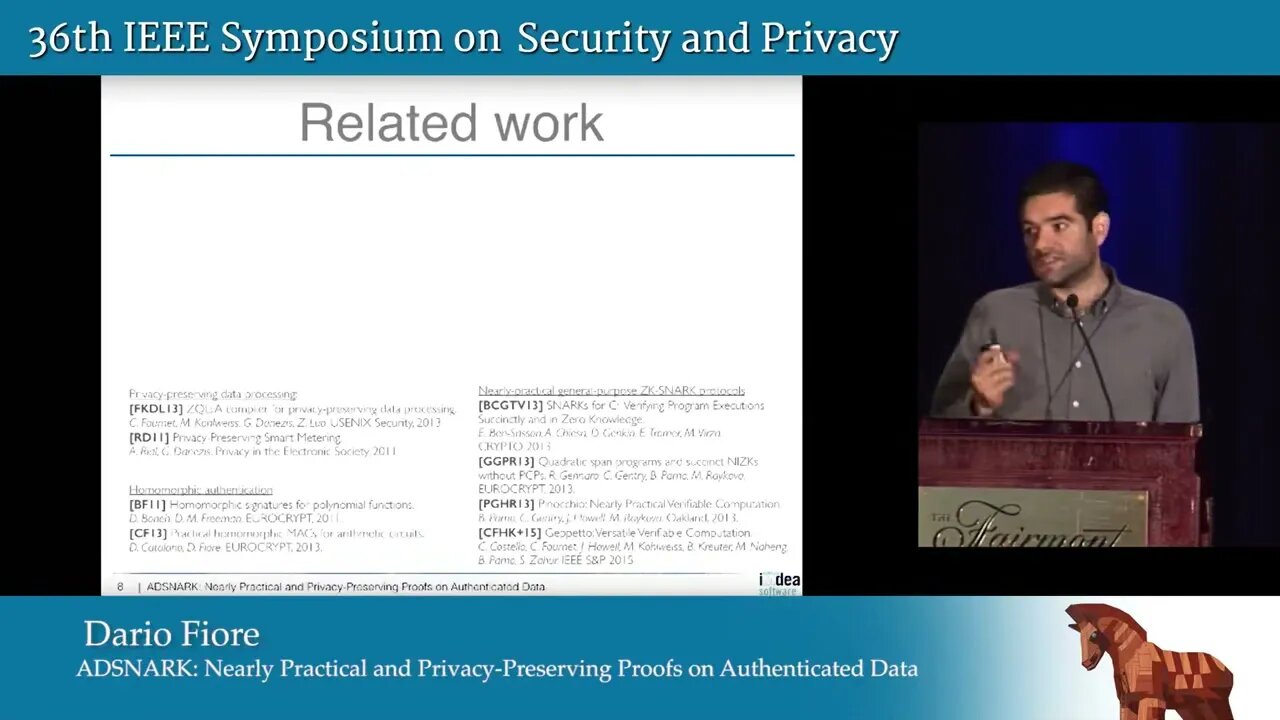 ADSNARK Nearly Practical and Privacy Preserving Proofs on Authenticated Data