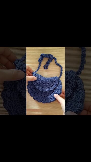 How To Crochet Half- Circle Bag #Shorts