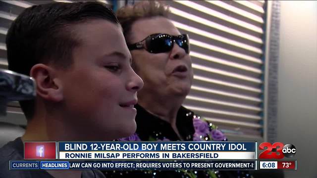 Blind 12-year-old boy finds common bond with Ronnie Milsap