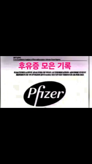 빅파머 화이자 서류 공개. 수천개의 후유증. #1274. 240830