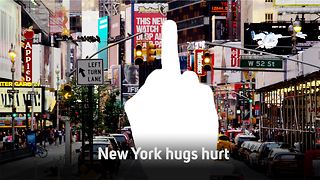 Lean mean NYC: Free hug leads to black eye