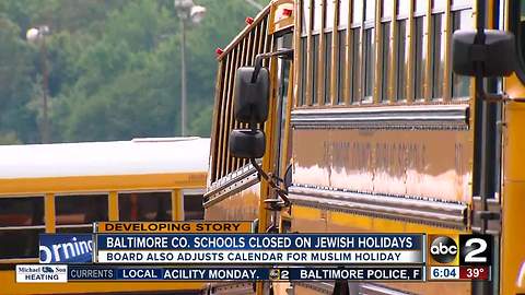 Baltimore County schools to stay closed on Jewish holidays