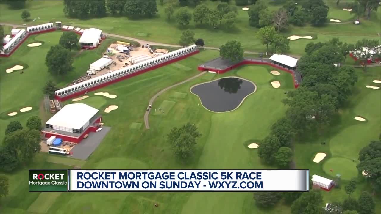 Rocket Mortgage Classic 5K race in downtown on Sunday