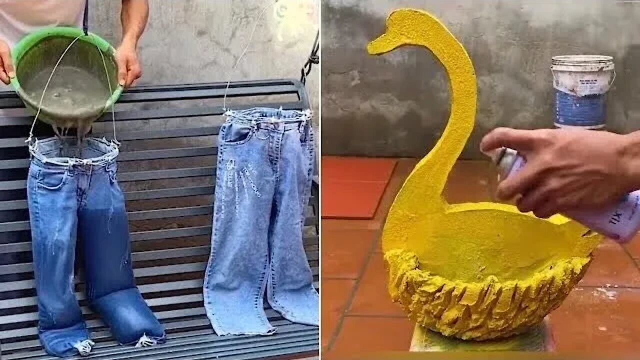 Simple and Easy DIY Table Out of Old Jeans