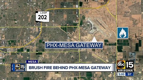 Brush fire at Phoenix-Mesa-Gateway Airport