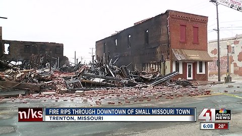 Fire tears through downtown Trenton, damaging businesses