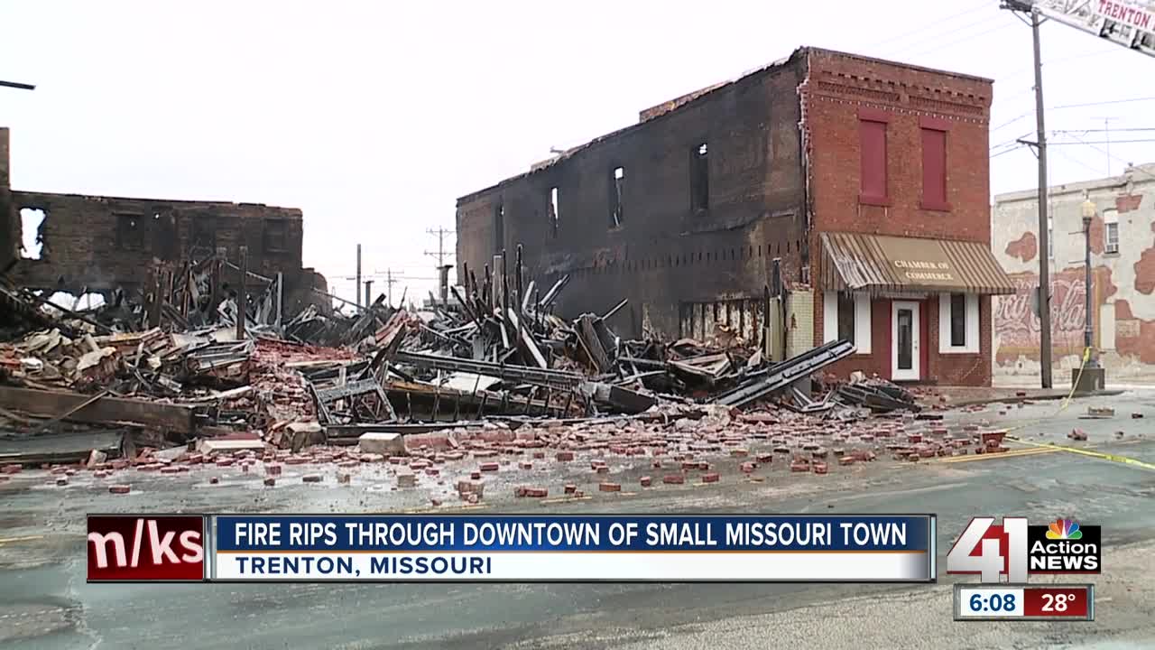 Fire tears through downtown Trenton, damaging businesses
