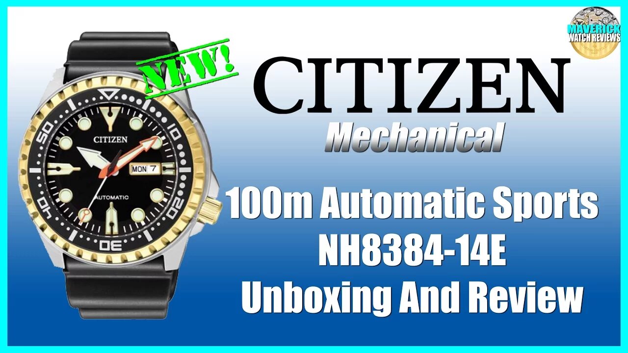 Budget Diver! | Citizen 100m Automatic Sports NH8384-14E Unbox & Review