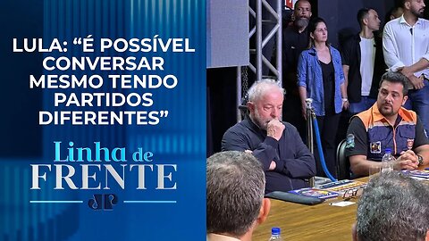 Em busca de soluções para as fortes chuvas, Lula se reúne com Tarcísio de Freitas e Felipe Augusto