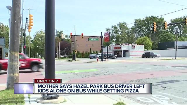 Mother says Hazel Park bus driver left kids alone on bus while getting food