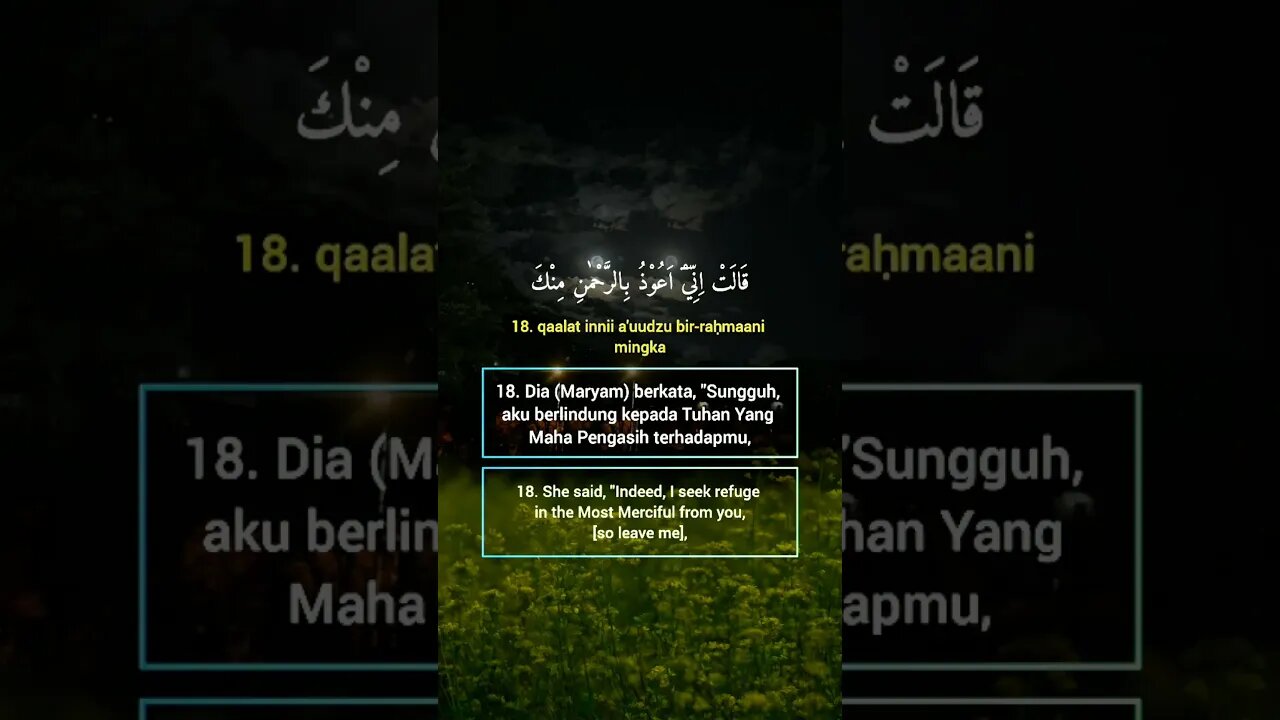 Surah Maryam Ayat 18 . #alquran #quran #murottal